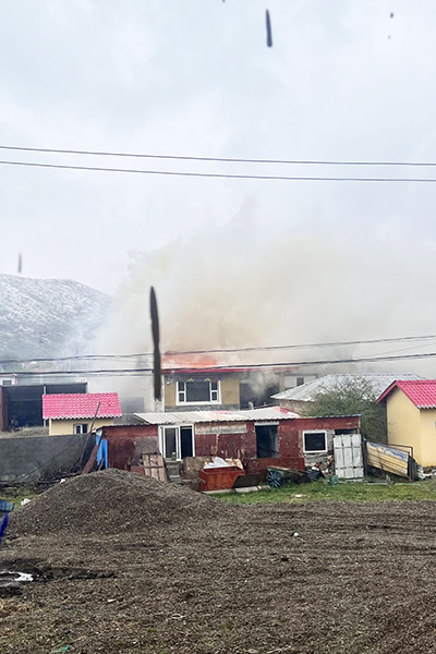 突發(fā)民火，S313草阿路項目緊急救援